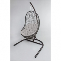 Кресло подвесное палау с опорой (цвет: коричневый/серый)