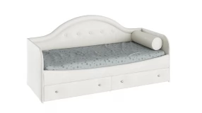 Кровать с мягкой спинкой «Адель» тип 1 с 1-й подушкой-валиком